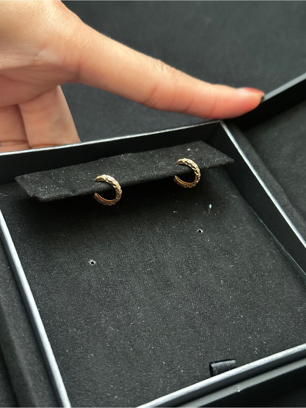 18K Rose gold hoop earrings